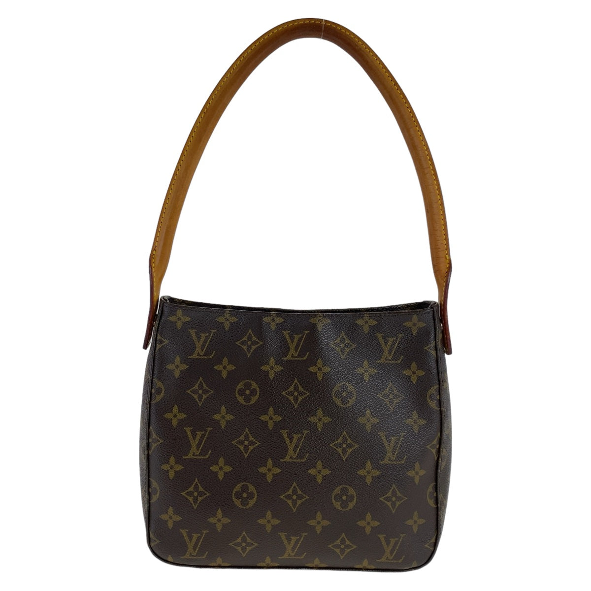 LOUIS VUITTON Shoulder Bag M51146 PVC Brown Gold Metal Monogram LoopingMM