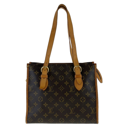 LOUIS VUITTON Tote Bag M40007 PVC Brown Gold Metal Monogram Popan cool o