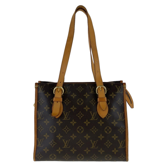LOUIS VUITTON Tote Bag M40007 PVC Brown Gold Metal Monogram Popan cool o