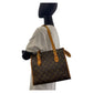 LOUIS VUITTON Tote Bag M40007 PVC Brown Gold Metal Monogram Popan cool o