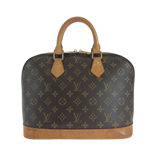 LOUIS VUITTON Handbag M51130 PVC Brown Gold Metal Monogram Alma