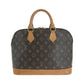 LOUIS VUITTON Handbag M51130 PVC Brown Gold Metal Monogram Alma