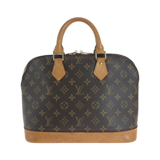 LOUIS VUITTON Handbag M51130 PVC Brown Gold Metal Monogram Alma