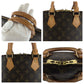 LOUIS VUITTON Handbag M51130 PVC Brown Gold Metal Monogram Alma