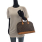 LOUIS VUITTON Handbag M51130 PVC Brown Gold Metal Monogram Alma