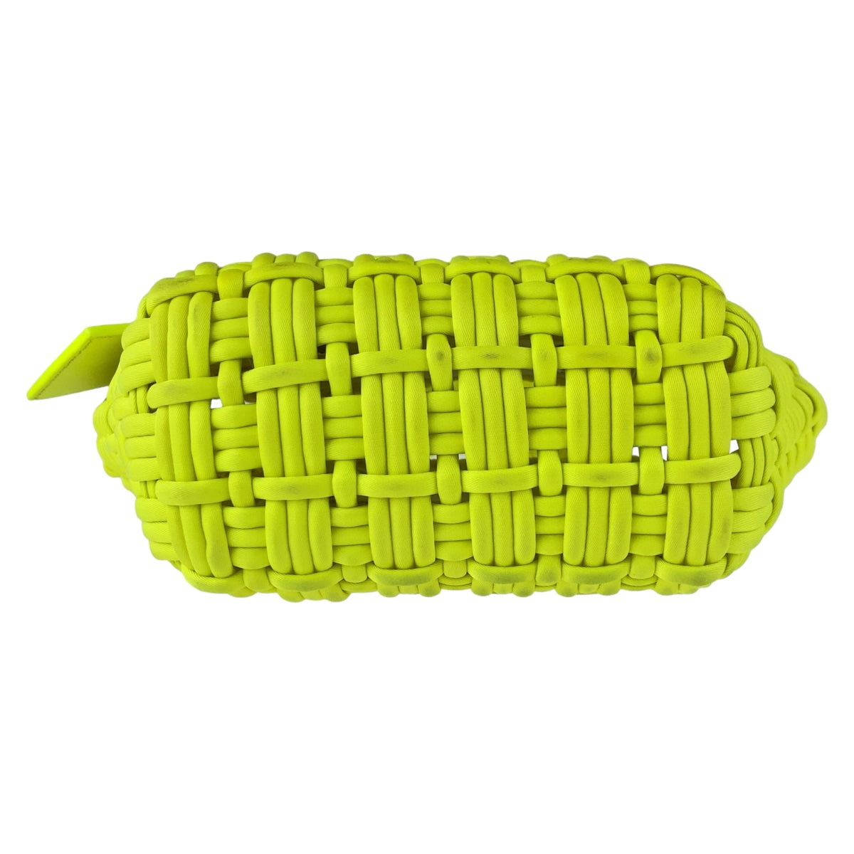BALENCIAGA Shoulder Bag Nylon Neon Yellow SilverMetal Bistro XXS
