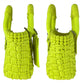 BALENCIAGA Shoulder Bag Nylon Neon Yellow SilverMetal Bistro XXS