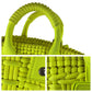 BALENCIAGA Shoulder Bag Nylon Neon Yellow SilverMetal Bistro XXS