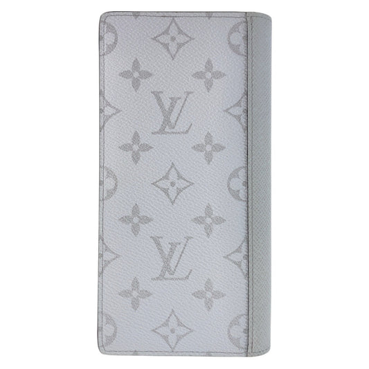 LOUIS VUITTON Long Wallet Purse M30298 PVC Antarctica White SilverMetal Taigalama Portefeuille Braza