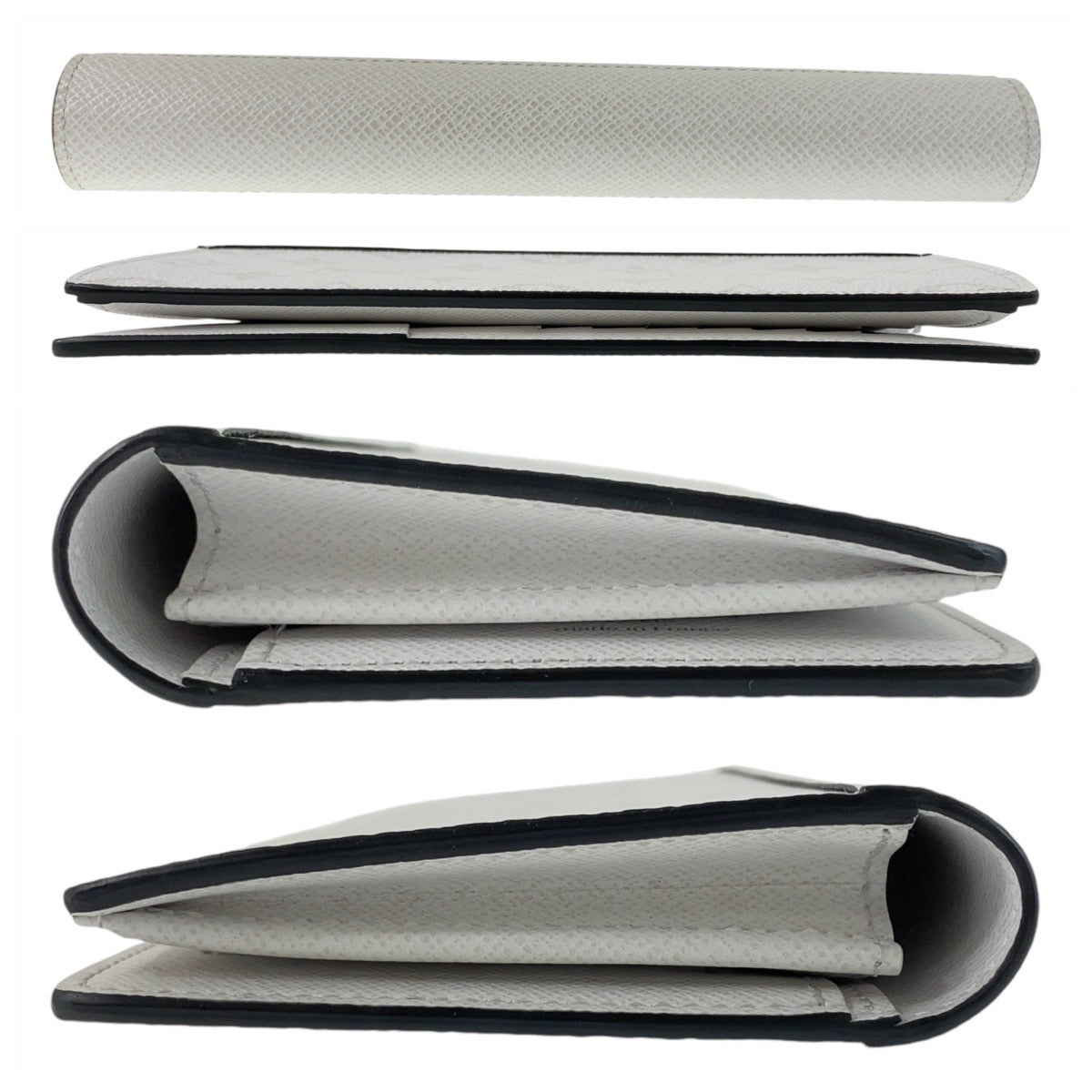 LOUIS VUITTON Long Wallet Purse M30298 PVC Antarctica White SilverMetal Taigalama Portefeuille Braza