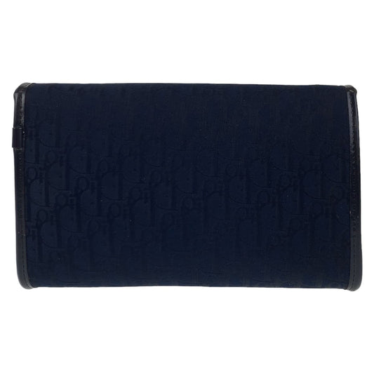 Dior Shoulder Bag canvas Navy Gold Metal Trotter