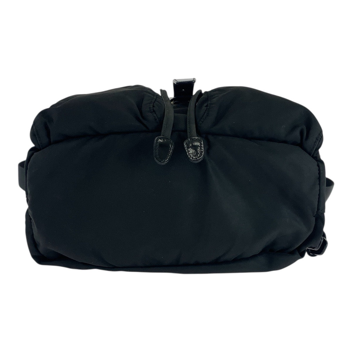 PRADA Backpack Nylon Black SilverMetal Test Triangle With logo