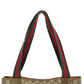 GUCCI Tote Bag 02 003 53 GG Supreme Canvas Brown Gold Metal Old Gucci Shelly Line
