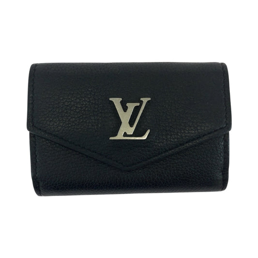 LOUIS VUITTON Tri-fold wallet M63921 leather black Portefeuille Rock Mini