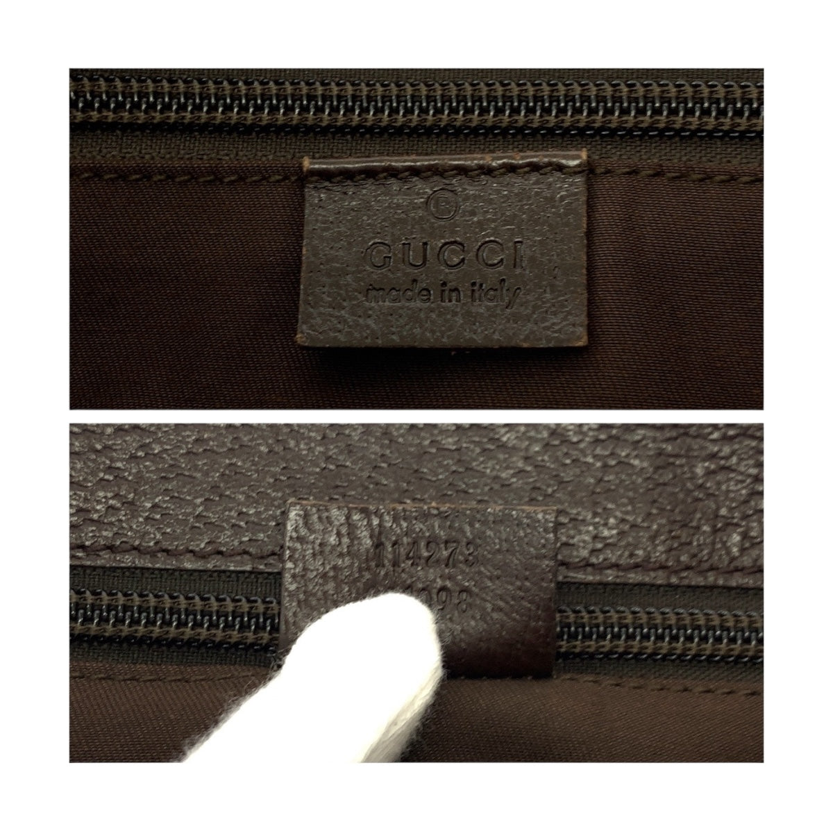 GUCCI Shoulder Bag 114273 GG canvas Beige Brown SilverMetal