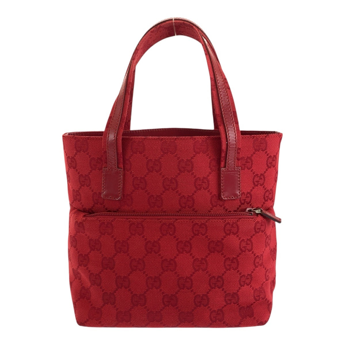 GUCCI Tote Bag 002 1079 GG canvas Red Silver Metal