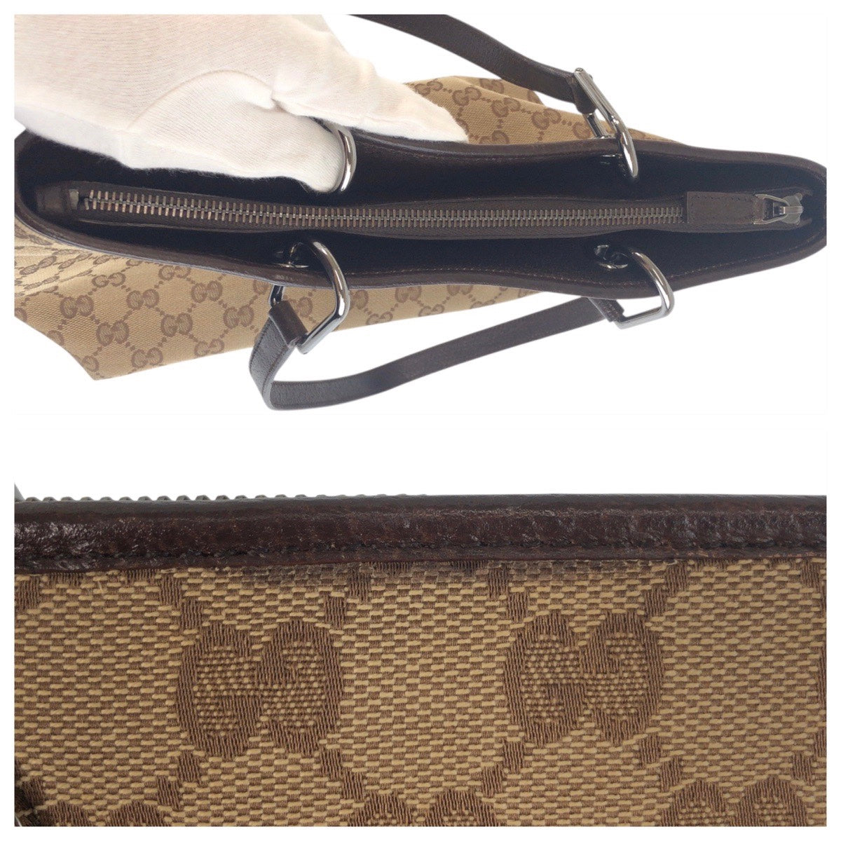GUCCI Tote Bag 139552 GG canvas beige