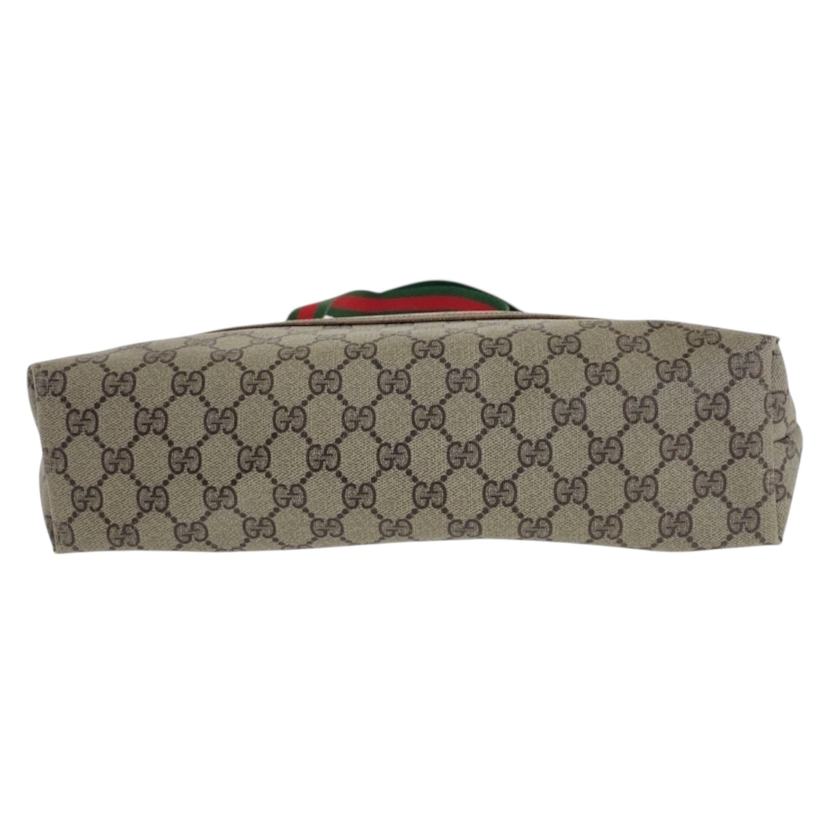 GUCCI Tote Bag 378 02 003 GG Supreme Canvas Beige Multicolor Gold Metal Old Gucci Shelly Line