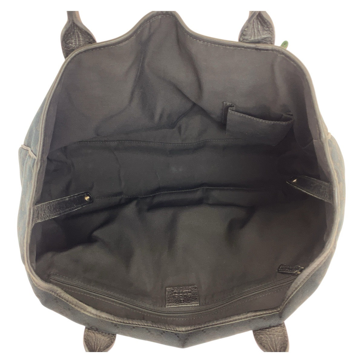 GUCCI Tote Bag 163805 GG canvas Black GoldMetal Sherry Line Princess