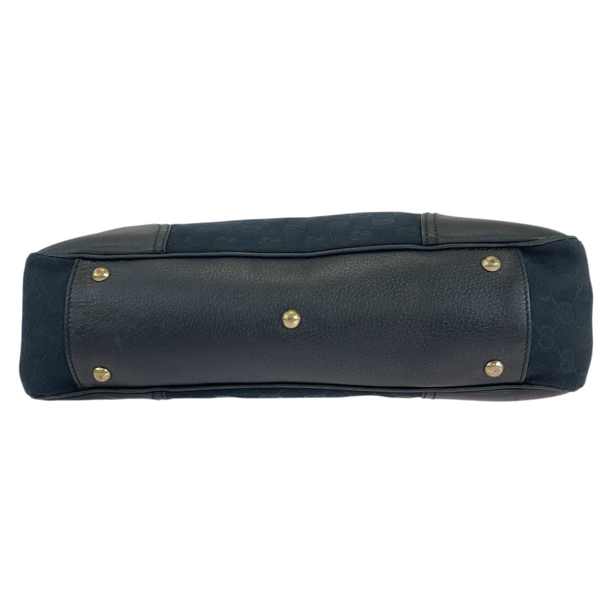 GUCCI Tote Bag 163805 GG canvas Black GoldMetal Sherry Line Princess