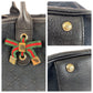 GUCCI Tote Bag 163805 GG canvas Black GoldMetal Sherry Line Princess