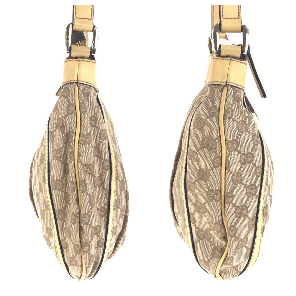 GUCCI Shoulder Bag 203257 GG canvas Beige Gold Metal