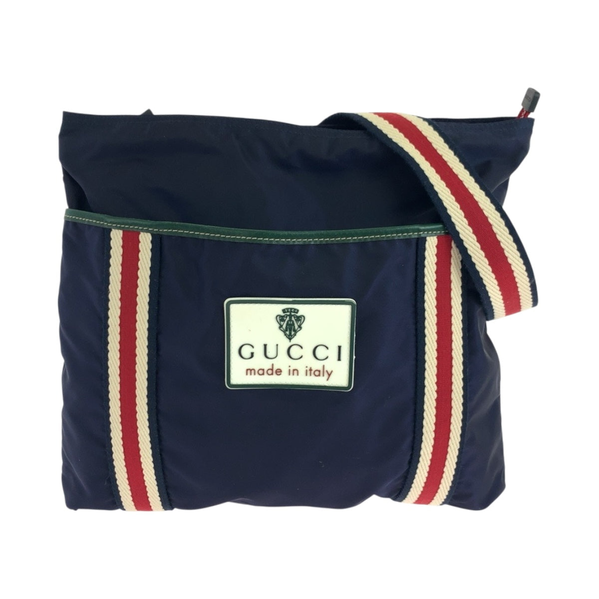GUCCI Shoulder Bag 189662 Nylon Navy Crest