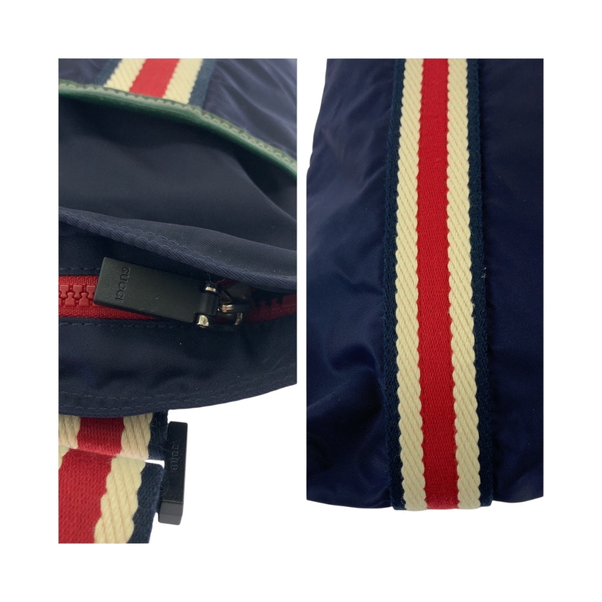 GUCCI Shoulder Bag 189662 Nylon Navy Crest
