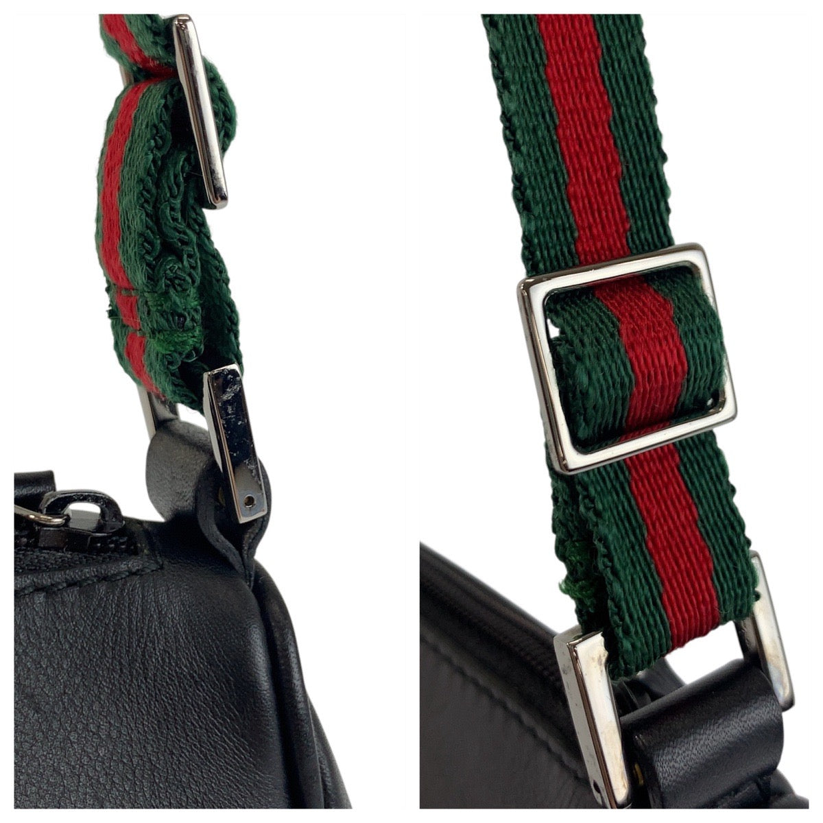 GUCCI Handbag 92821 canvas black Sherry line