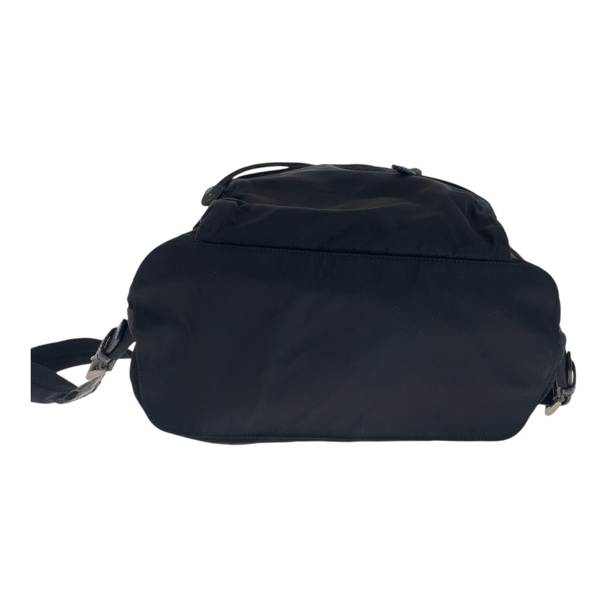 PRADA Backpack Nylon Black SilverMetal Test Triangle With logo