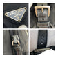 PRADA Backpack Nylon Black SilverMetal Test Triangle With logo