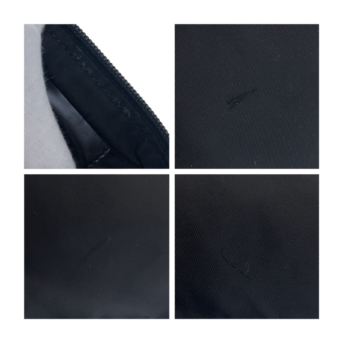 PRADA Shoulder Bag Nylon Black SilverMetal Test Triangle With logo