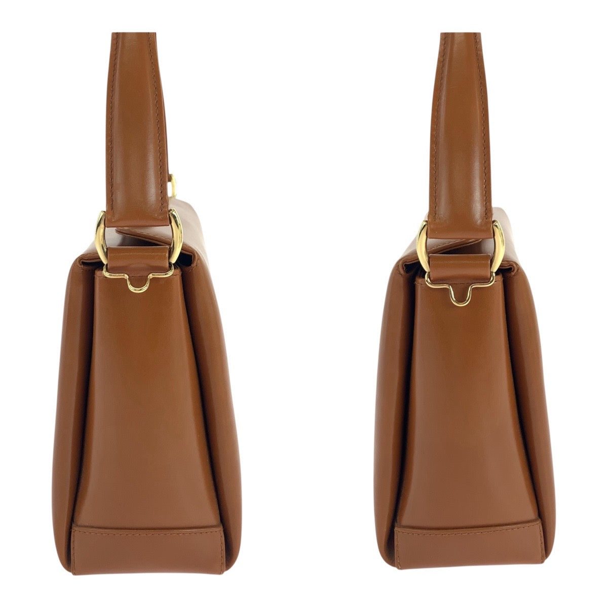 GUCCI Handbag 000 926 0175 leather Brown Gold Metal Bamboo