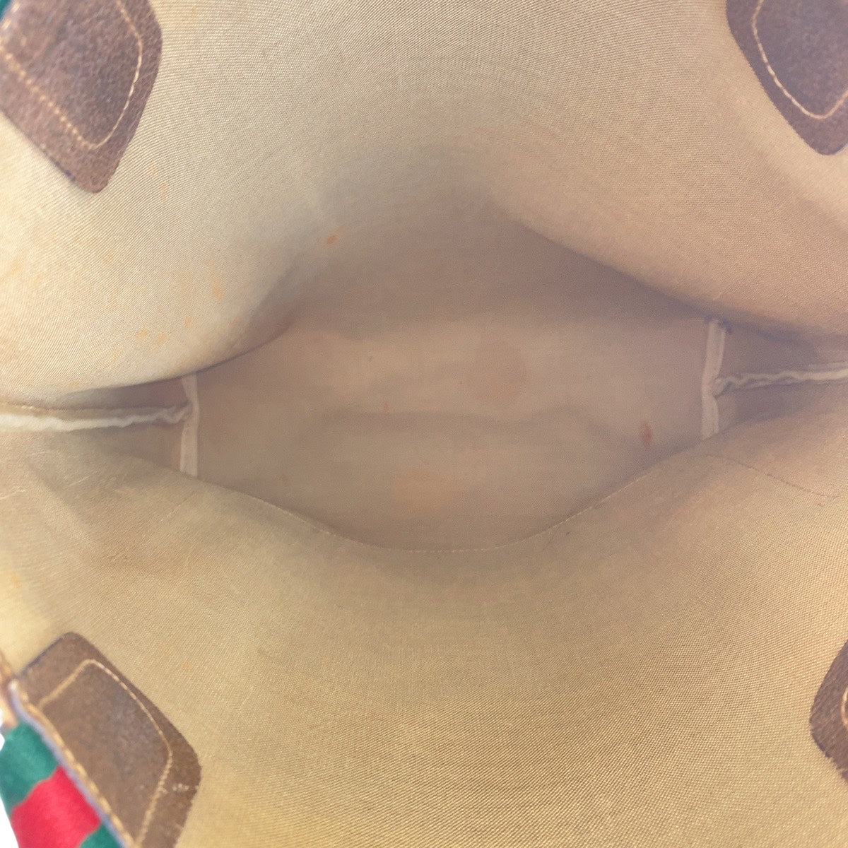 GUCCI Tote Bag 002 58 6487 GG Supreme Canvas Beige Multicolor Gold Metal Old Gucci Shelly Line
