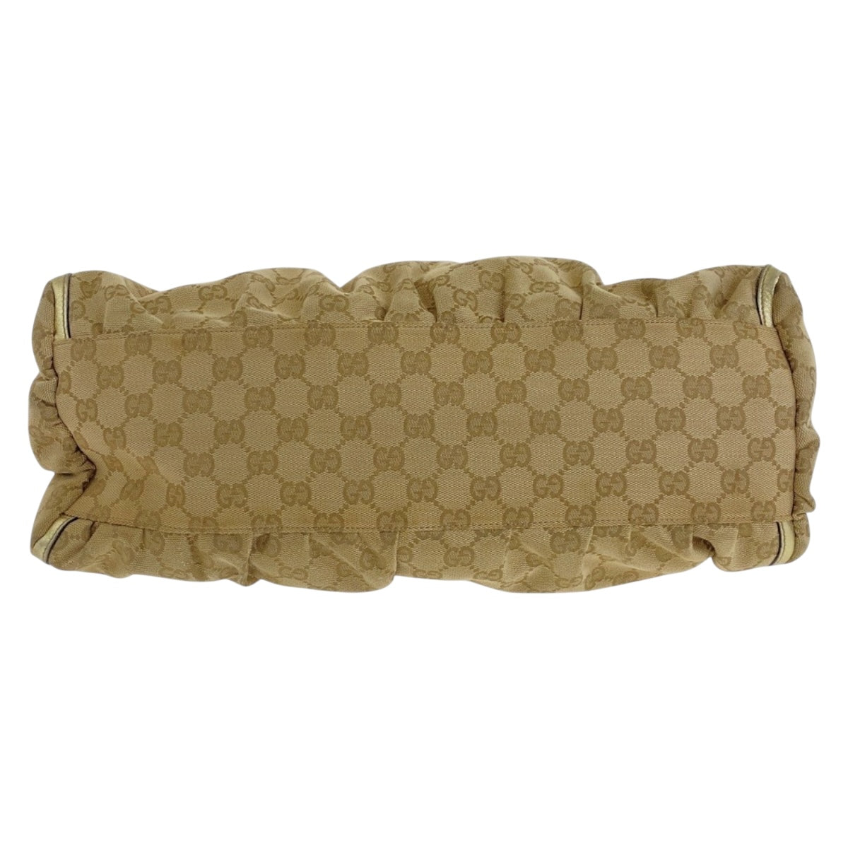 GUCCI Shoulder Bag 189833 GG canvas Beige Gold GoldMetal Abbey