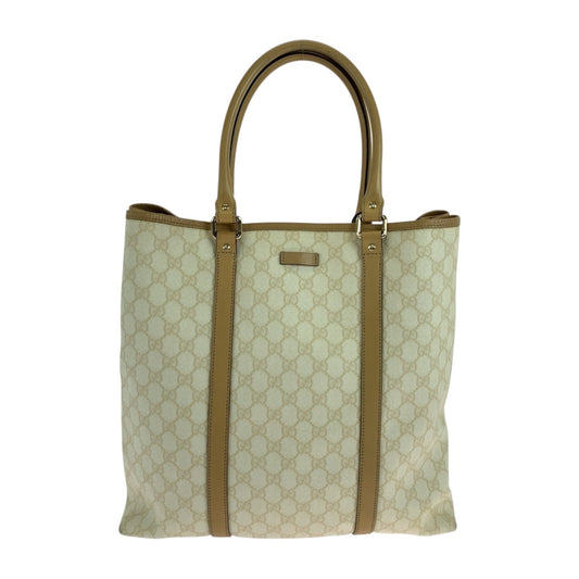 GUCCI Business bag 223668 GG Supreme Canvas Beige Brown Gold Metal