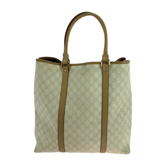 GUCCI Business bag 223668 GG Supreme Canvas Beige Brown Gold Metal