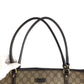 GUCCI Tote Bag 197953 GG Supreme Canvas Brown Gold Metal