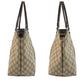 GUCCI Tote Bag 197953 GG Supreme Canvas Brown Gold Metal