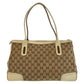 GUCCI Tote Bag 177052 GG canvas Beige Ivory Gold Metal Prince Shelley Line