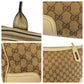 GUCCI Tote Bag 177052 GG canvas Beige Ivory Gold Metal Prince Shelley Line