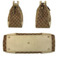 GUCCI Tote Bag 177052 GG canvas Beige Ivory Gold Metal Prince Shelley Line