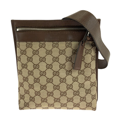 GUCCI Shoulder Bag 92562 GG canvas Beige Brown SilverMetal