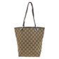 GUCCI Tote Bag 31244 GG canvas Beige Brown SilverMetal