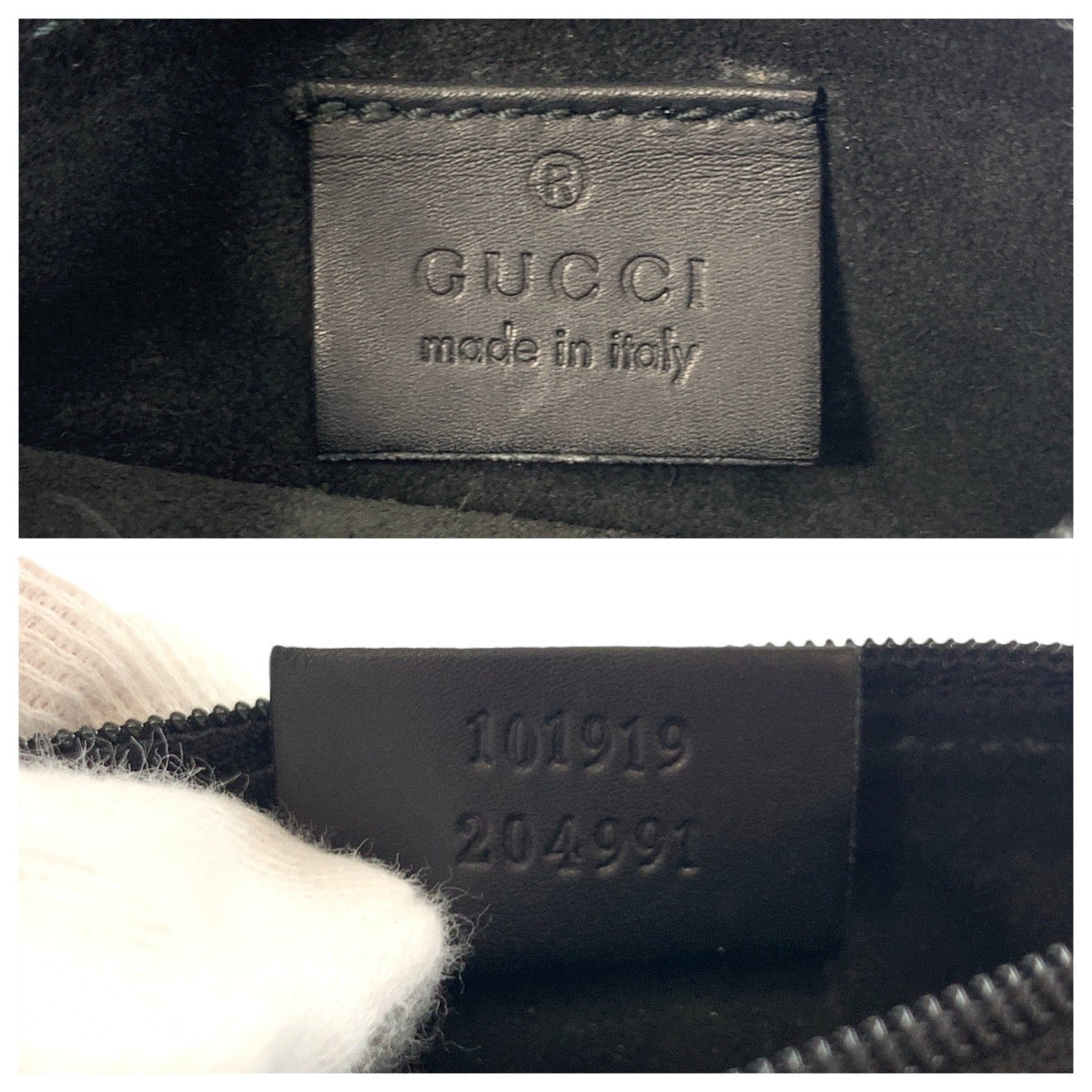 GUCCI Tote Bag 101919 leather Black black