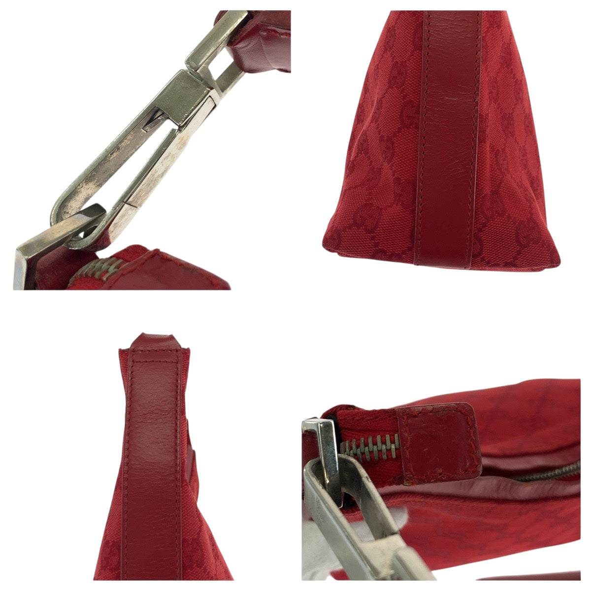 GUCCI Shoulder Bag 000 0602 GG canvas Red