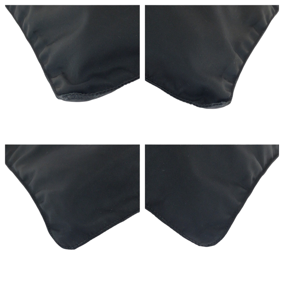 PRADA Shoulder Bag Nylon Black SilverMetal Test Triangle With logo