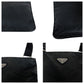 PRADA Shoulder Bag Nylon Black SilverMetal Test Triangle With logo