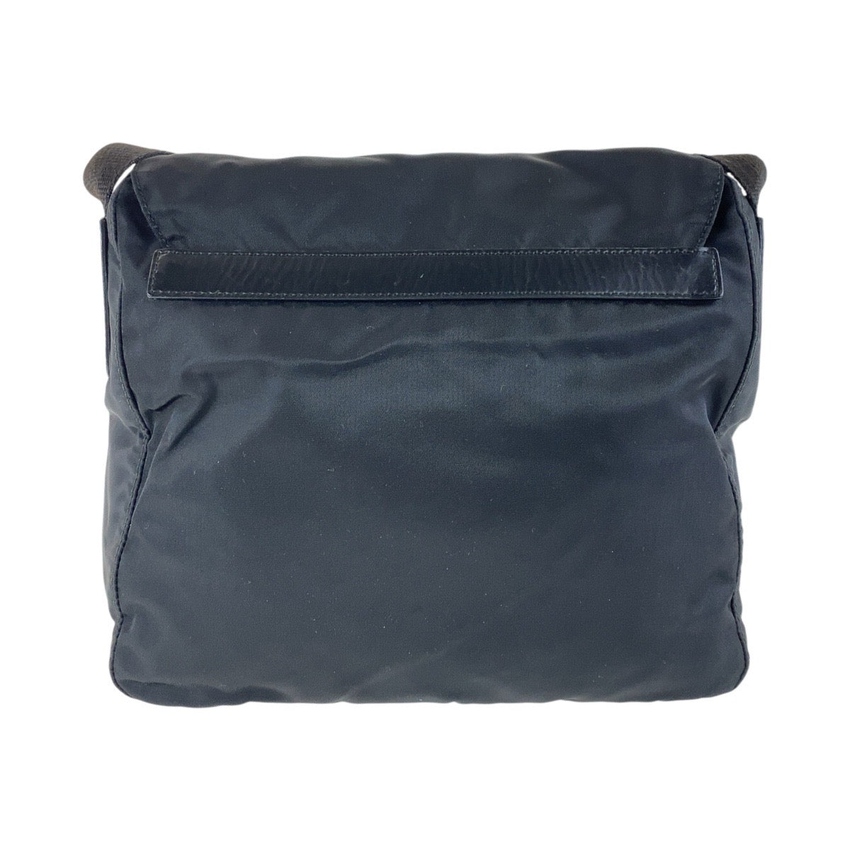 PRADA Shoulder Bag Nylon Black SilverMetal Test Triangle With logo