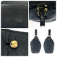 GUCCI Shoulder Bag 232931 leather Black Gold Metal Embossed Leather G Wave Hobo